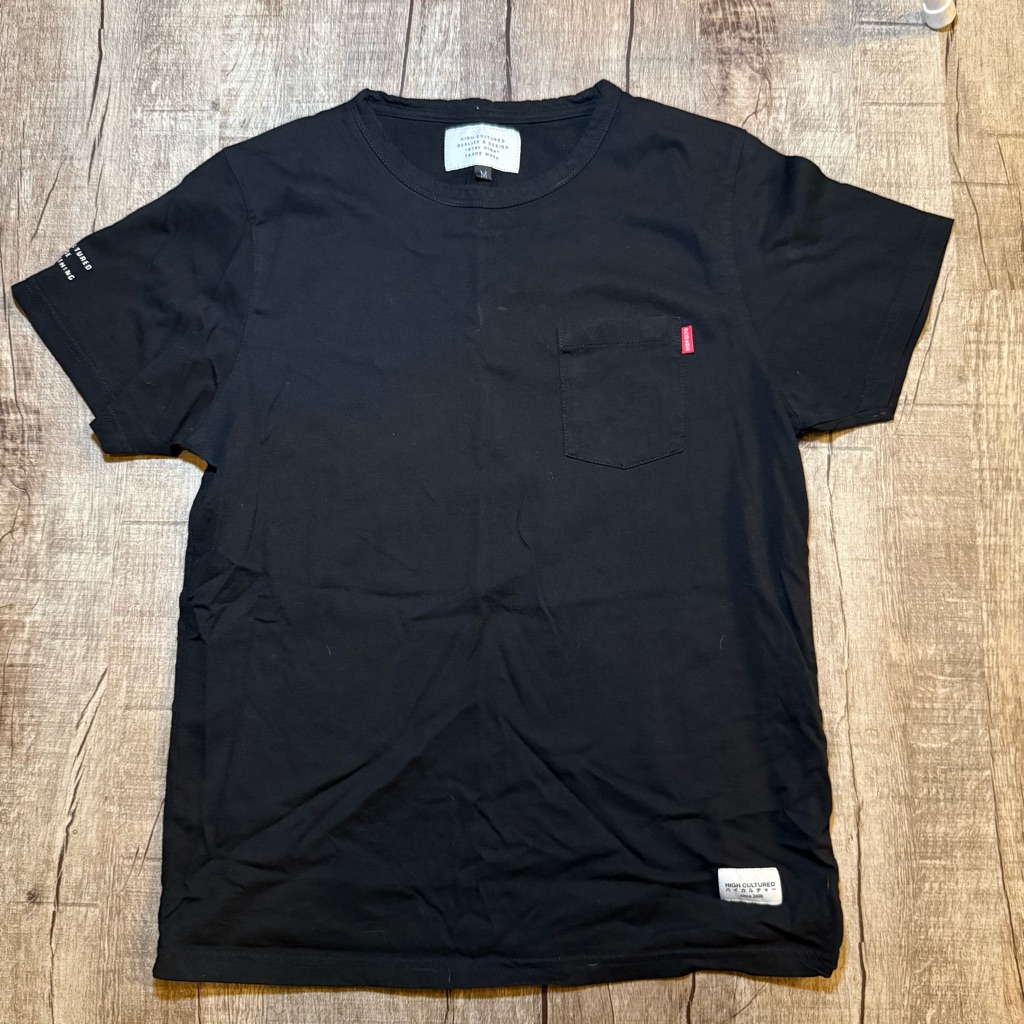 High Culture Brand Black TShirt With Pocket